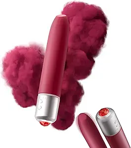 Mini Bullet Vibrator – USB Rechargeable, Quiet & Waterproof, 10 Modes, Discreet Travel Toy for Women with Lipstick Design and Gem Tip